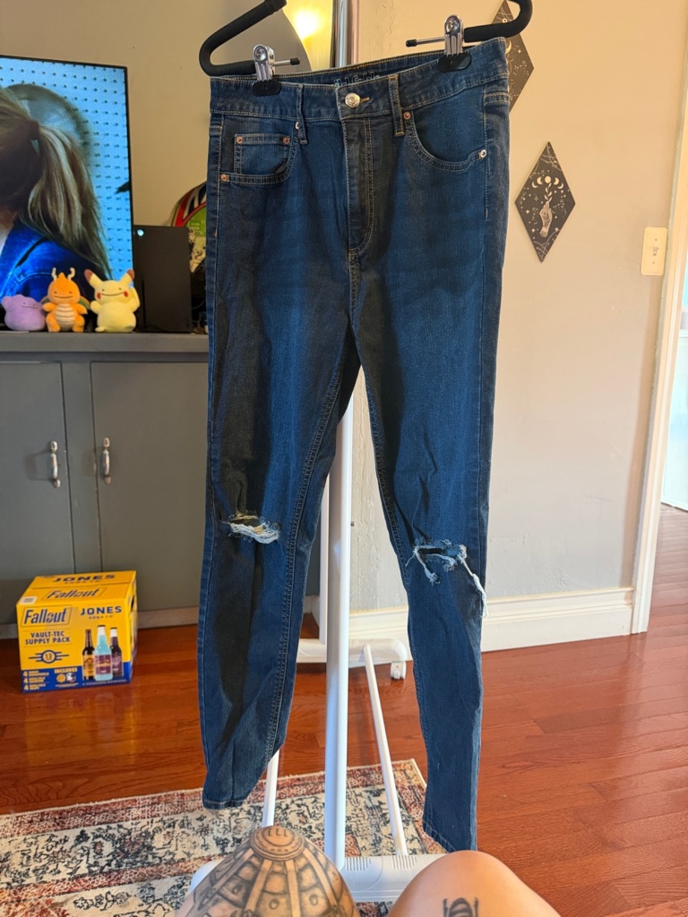 wild fable Dark Indigo Ripped Skinny Jeans